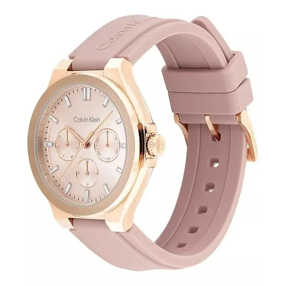 Calvin Klein Women’s Vibrancy Blush 38mm Quartz Watch Pink Strap Rose w/ Box